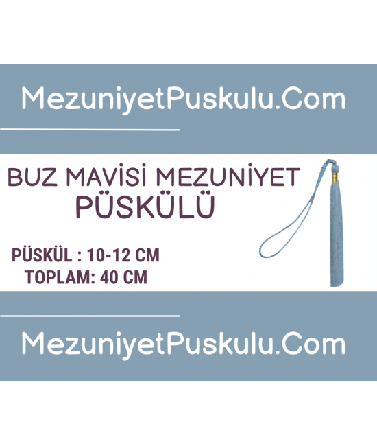 Buz Mavisi Mezuniyet Püskülü