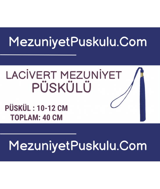 Lacivert Mezuniyet Püskülü