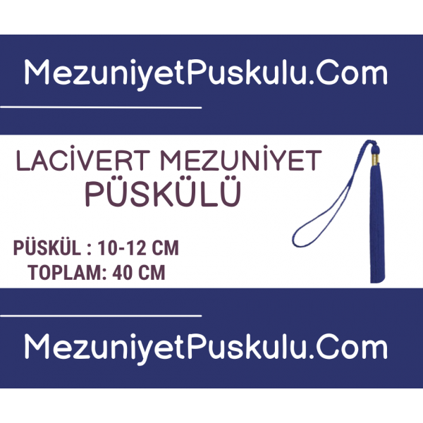 Lacivert Mezuniyet Püskülü