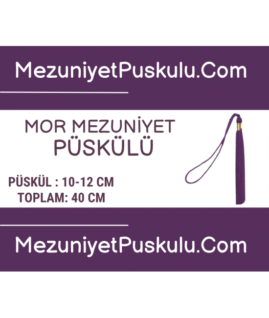 Mor Mezuniyet Püskülü