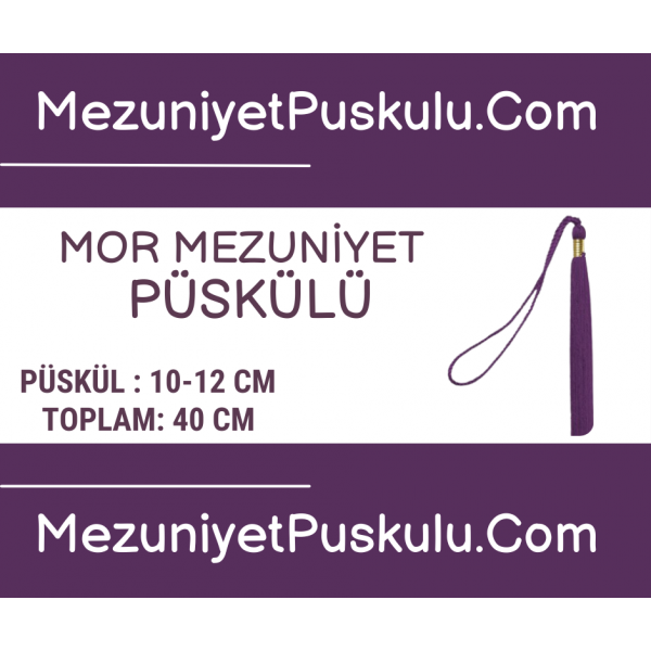 Mor Mezuniyet Püskülü