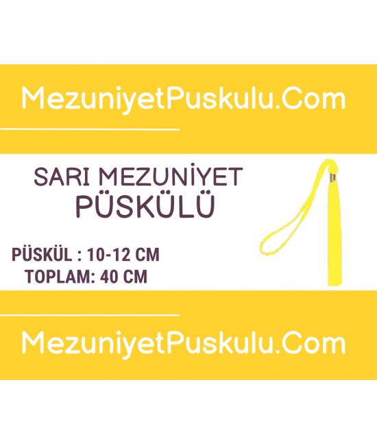 Sarı Mezuniyet Püskülü