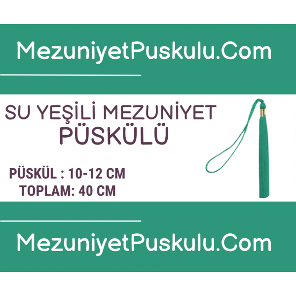 Su Yeşili Mezuniyet Püskülü