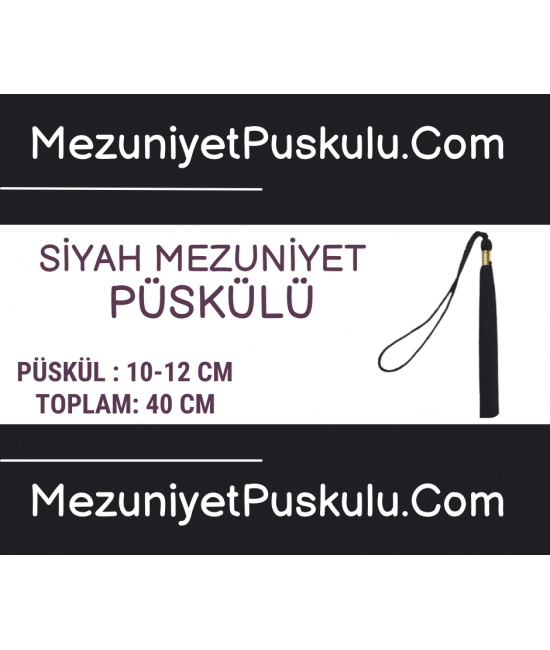 Siyah Mezuniyet Püskülü