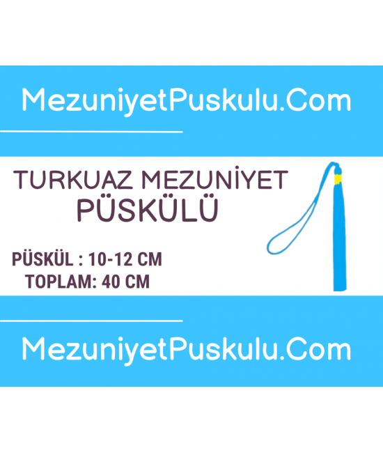 Turkuaz Mezuniyet Püskülü
