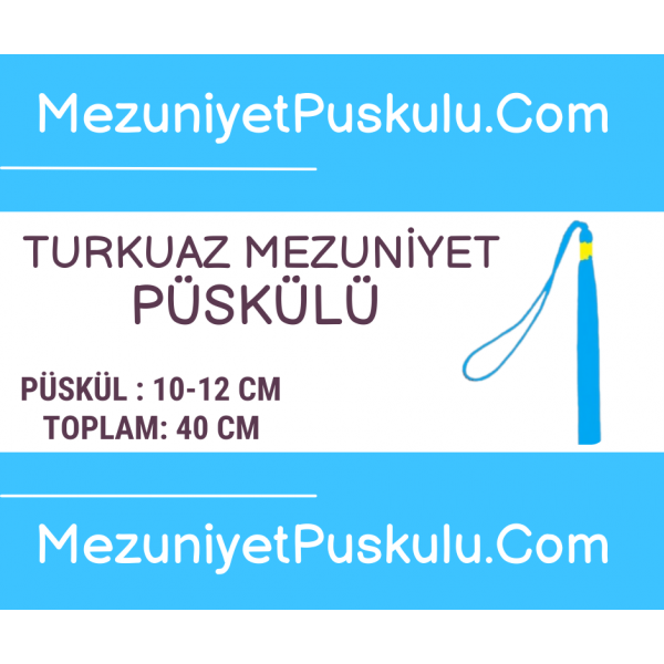 Turkuaz Mezuniyet Püskülü