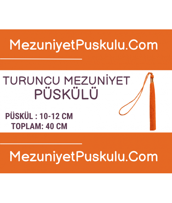 Turuncu Mezuniyet Püskülü