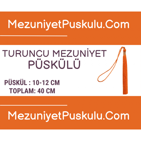 Turuncu Mezuniyet Püskülü