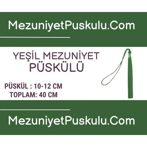 Yeşil Mezuniyet Püskülü